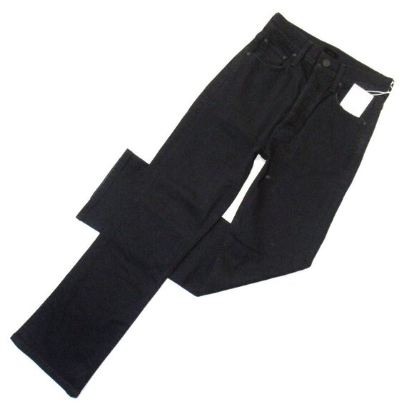 NWT Mother Tripper in Not Guilty Black High Rise Kick Flare Stretch Jeans 25